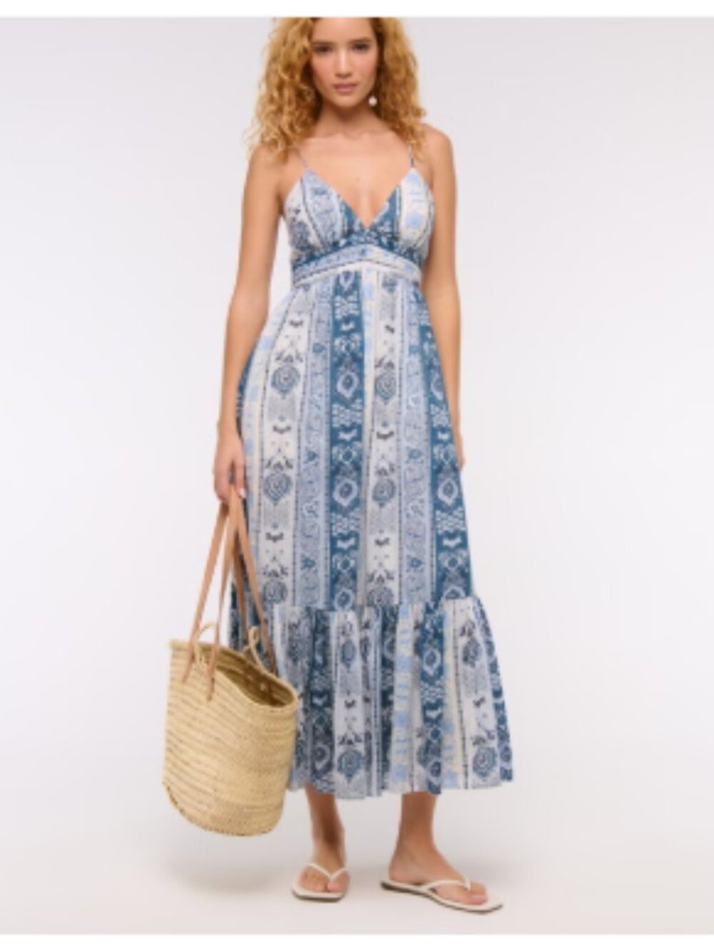 NWT - Abercrombie and Fitch bra-free flowy tie back dress